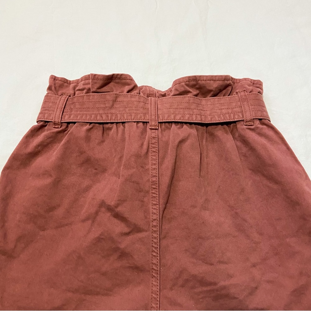 Abercrombie & Fitch High-Waist Paperbag Shorts - Rust - Picture 6 of 6